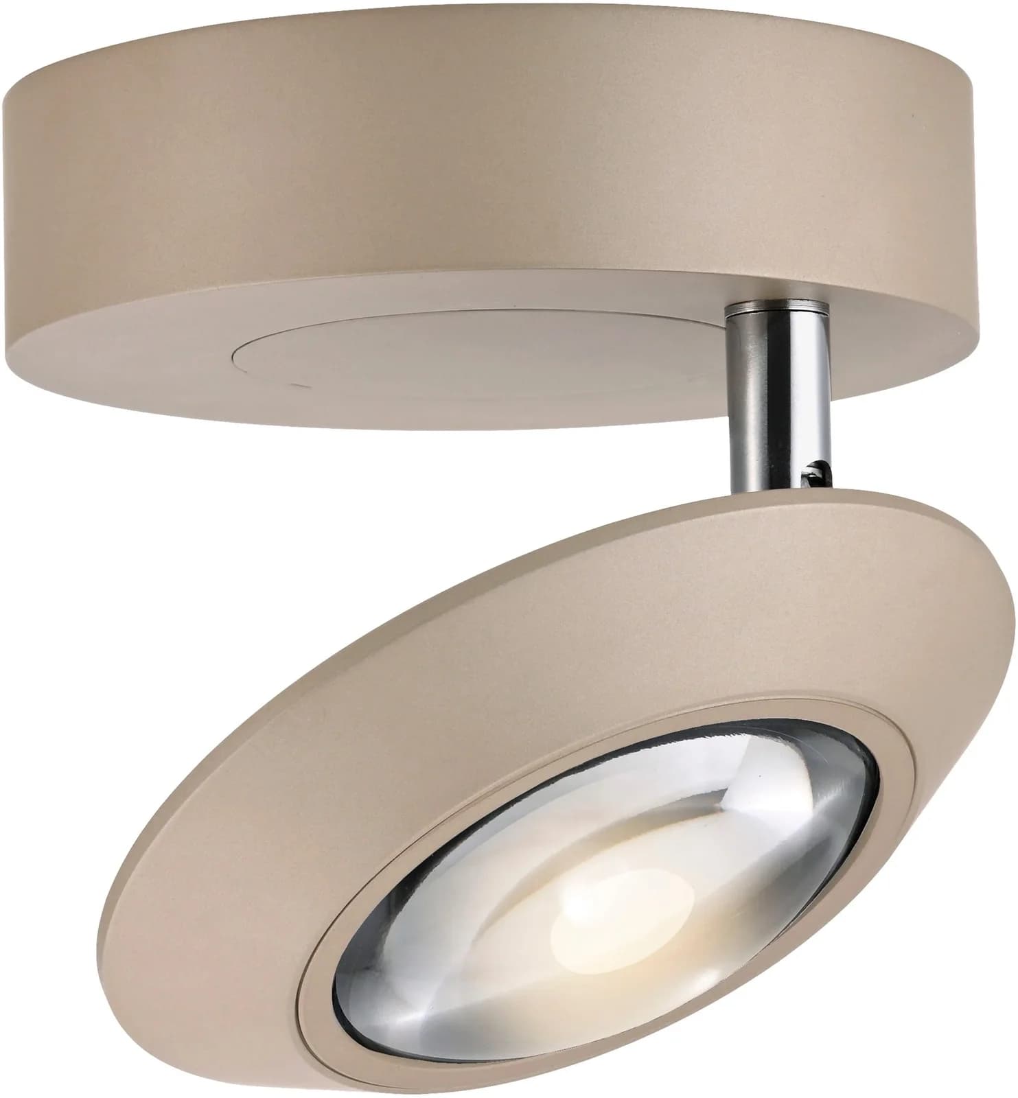 PURE LED-Deckenlampe Oculis bronzefarben Ø 15 cm Eisen/Glas
