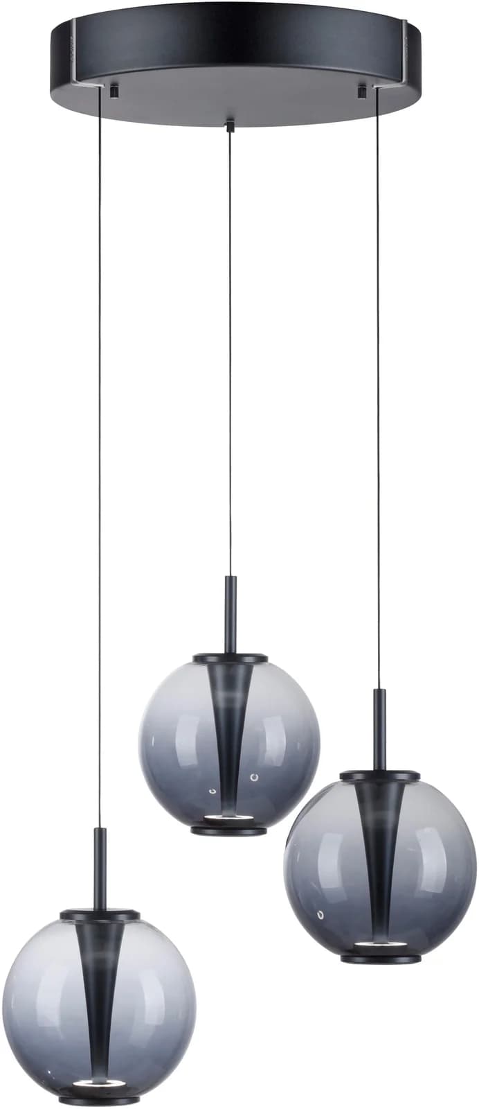 PURE LED-Hängelampe E-Infinity, grau, Ø 50 cm, CCT