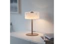 Moderne LED Tischleuchte aus Glas und Sand Bild 1