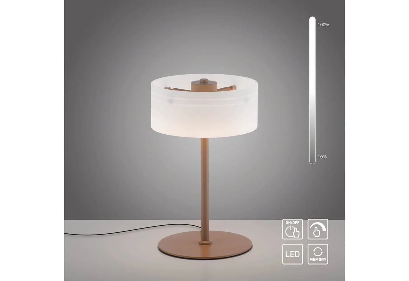Moderne LED Tischleuchte aus Glas und Sand - Bild 4