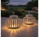 JUST LIGHT LED Tischleuchte Sand Bambus Touchdimmer Akku Bild 2