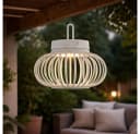 JUST LIGHT LED Tischleuchte Sand Bambus Touchdimmer Akku Bild 5