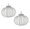 JUST LIGHT Akku Tischleuchte Bambus Greige Touchdimmer IP44 Bild 1