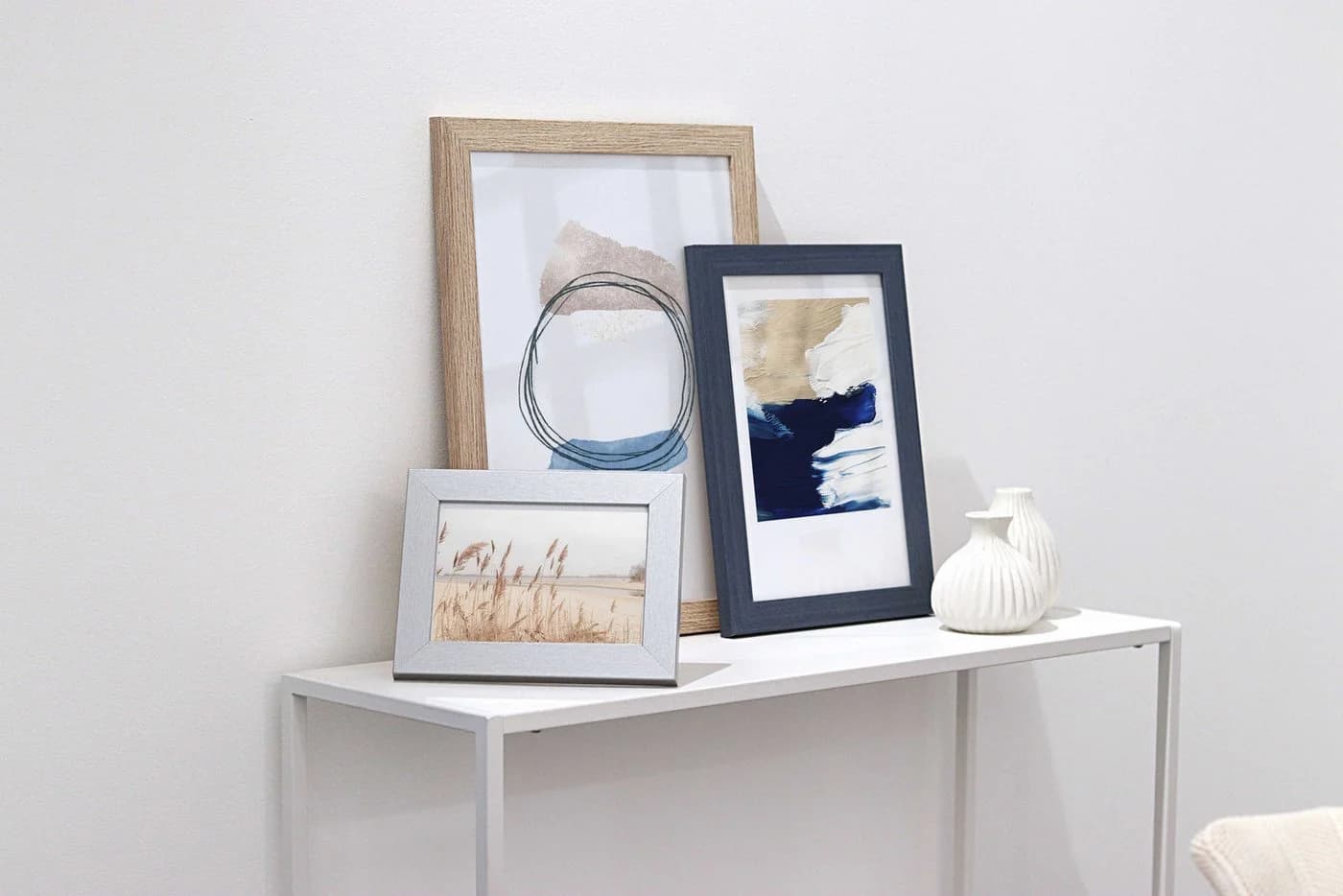 Bilderrahmen OSLO Blau Holz Wand- und Stehrahmen - Bild 3