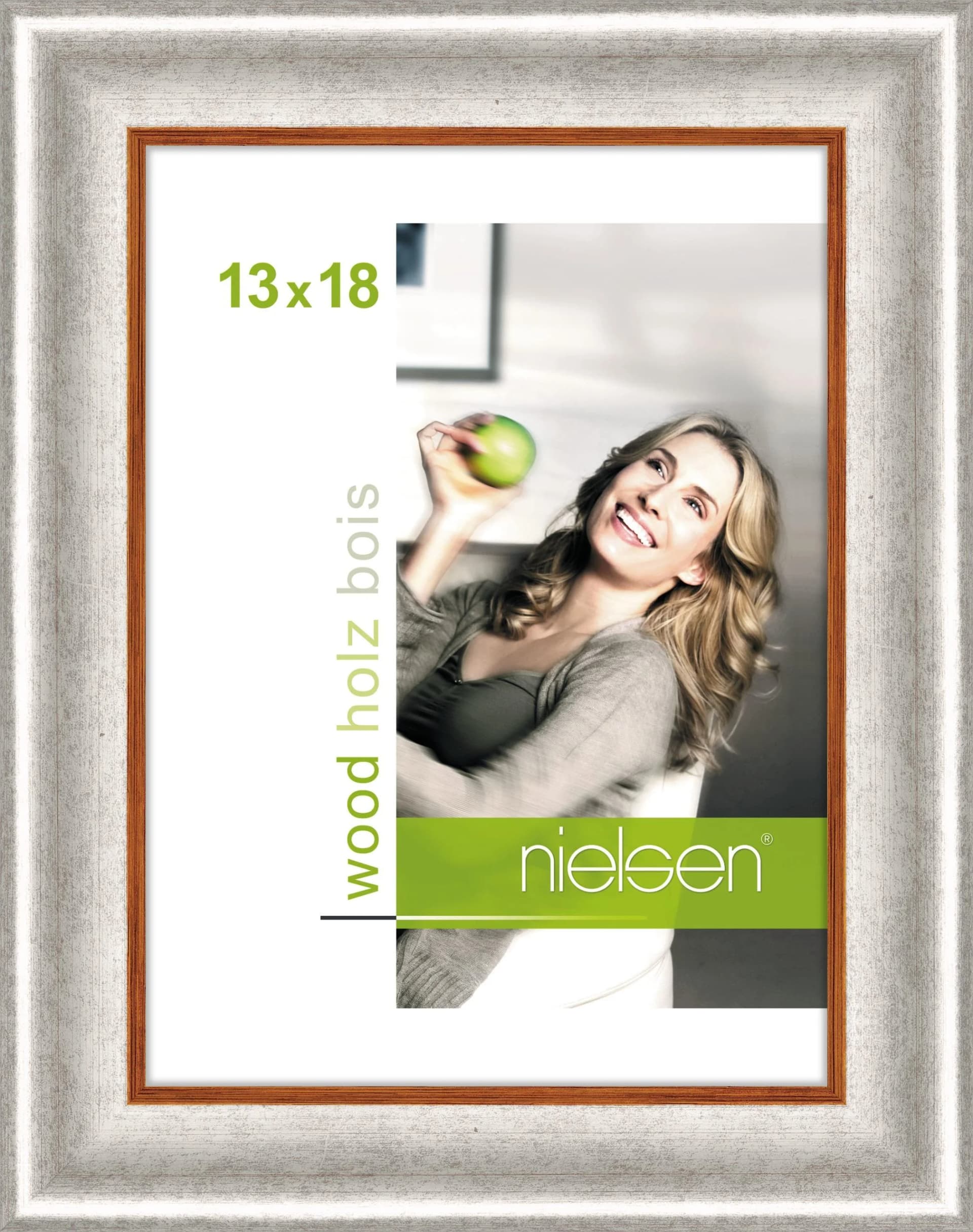 Holz-Wechselrahmen Derby Silber Modern