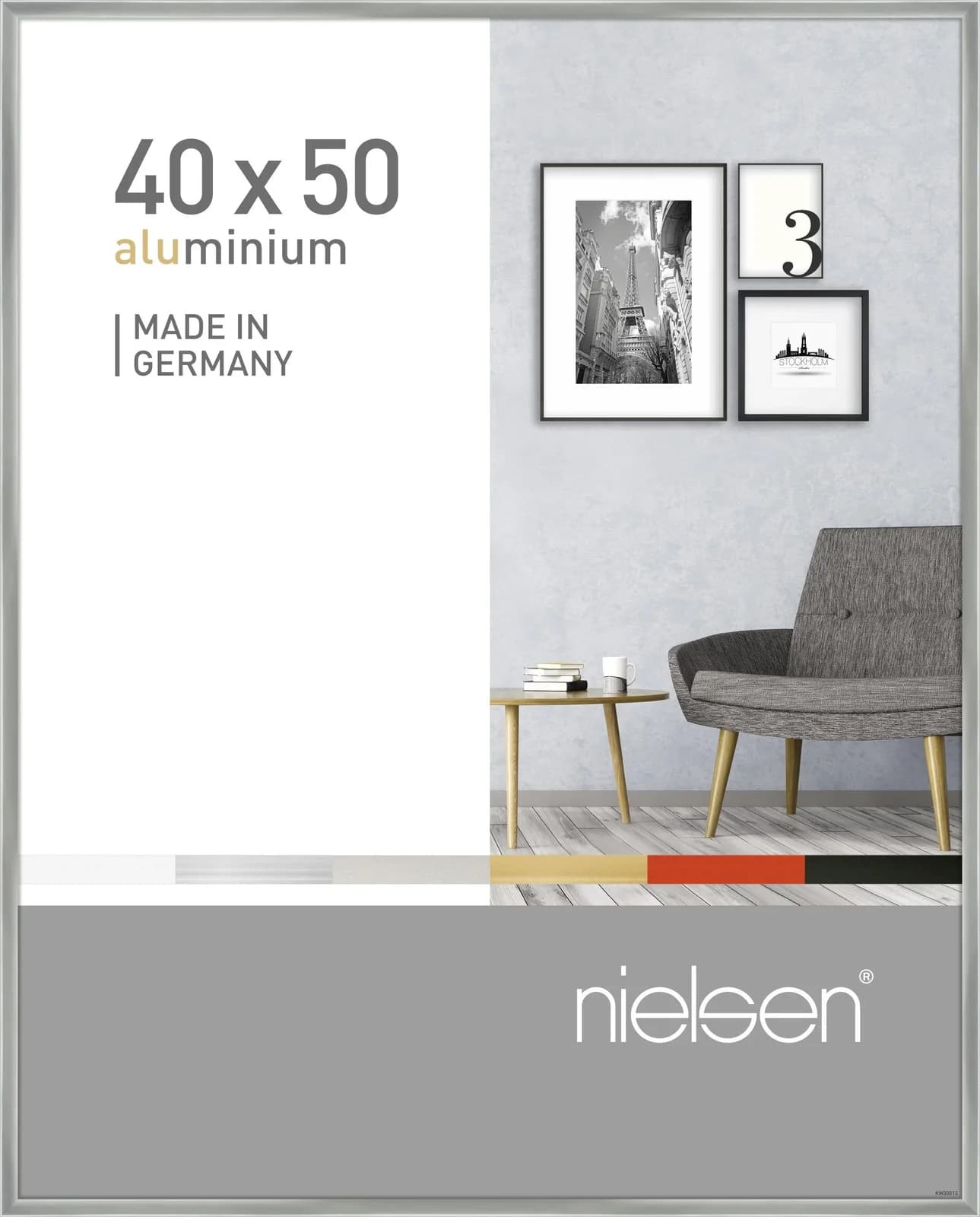 Bilderrahmen PIXEL Silber Aluminium 40x50 cm