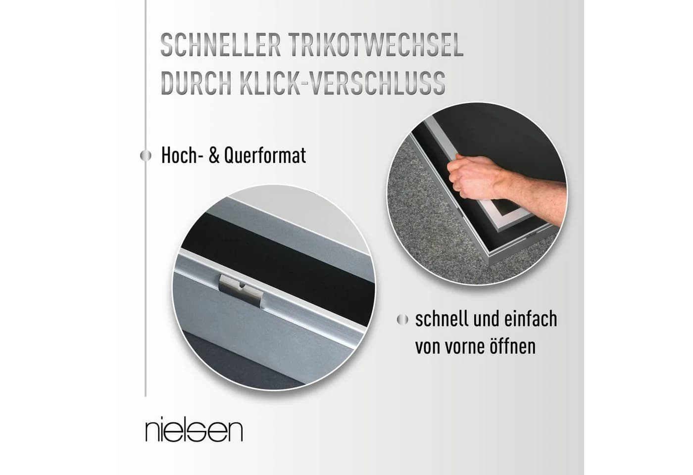 Nielsen Bilderrahmen Trikotrahmen Schwarz Aluminium - Bild 5