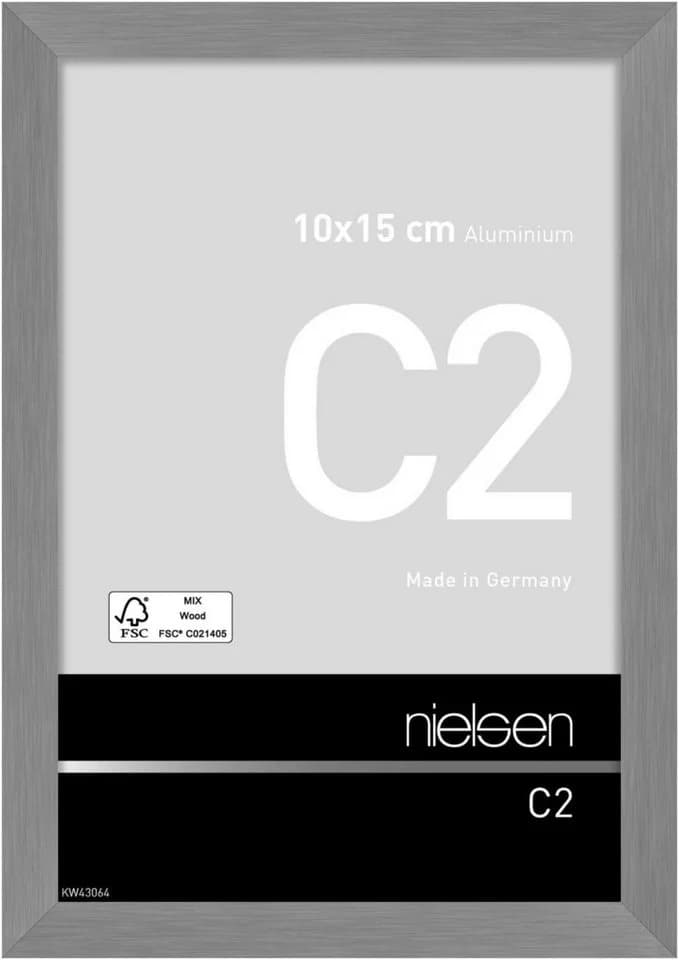 Nielsen C2 Bilderrahmen Aluminium Grau Matt mit Echtglas - Bild 2