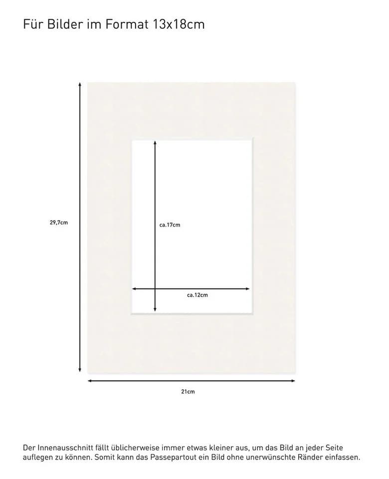 DEHA DESIGN Passepartout 1,4 mm Weiß Säurefrei