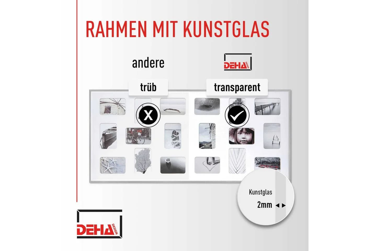 DEHA DESIGN Bilderrahmen Tribeca Collage Silber - Bild 4