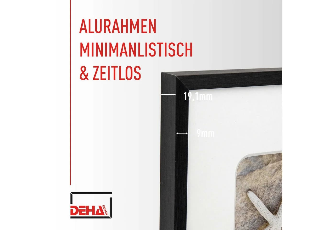 DEHA DESIGN Bilderrahmen Tribeca Collage Schwarz Aluminium - Bild 3