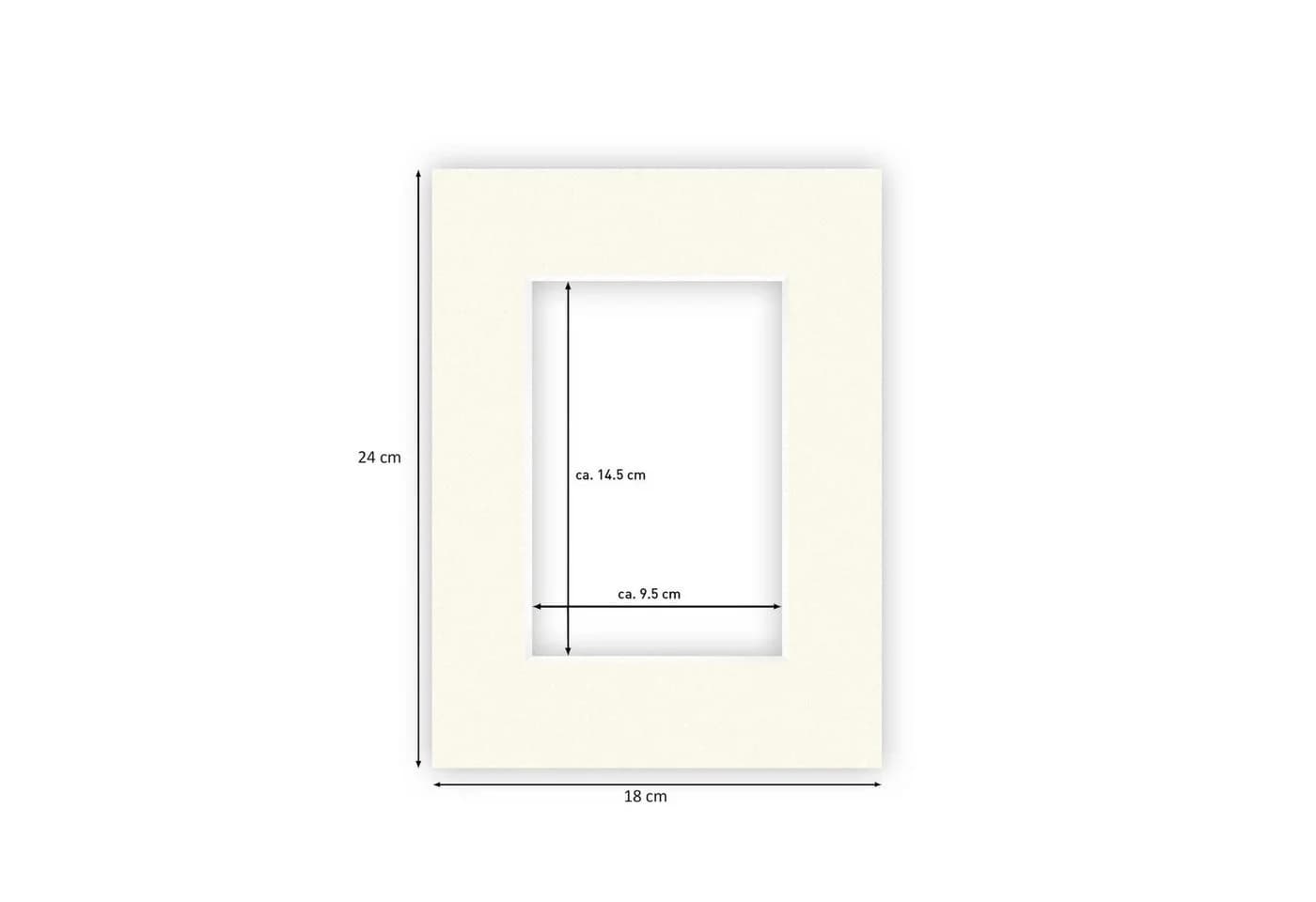 Nielsen Bilderrahmen Passepartout Conservation 1,5 mm Elfenbeinweiß 18x24 cm - Bild 5