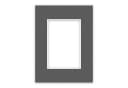 Nielsen Bilderrahmen Passepartout Conservation 1,5 mm Graphitgrau gerippt Bild 2