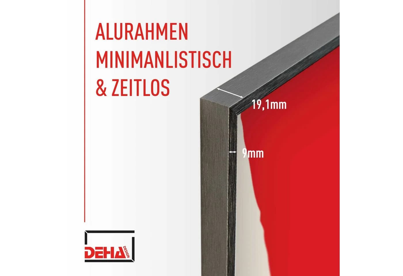 DEHA DESIGN Bilderrahmen Tribeca Aluminium Grau Matt - Bild 3