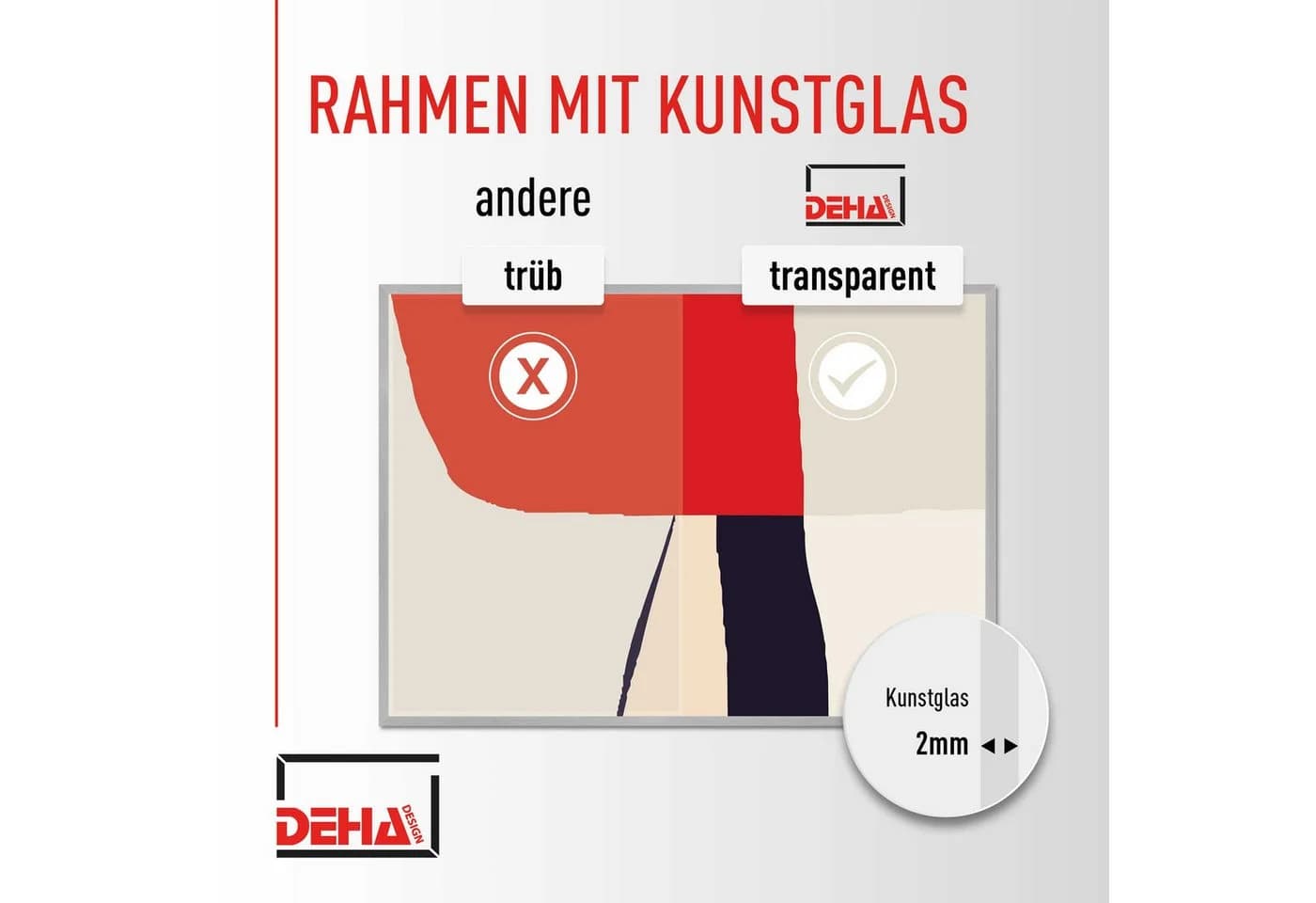 DEHA DESIGN Bilderrahmen Tribeca Aluminium Grau Matt - Bild 4