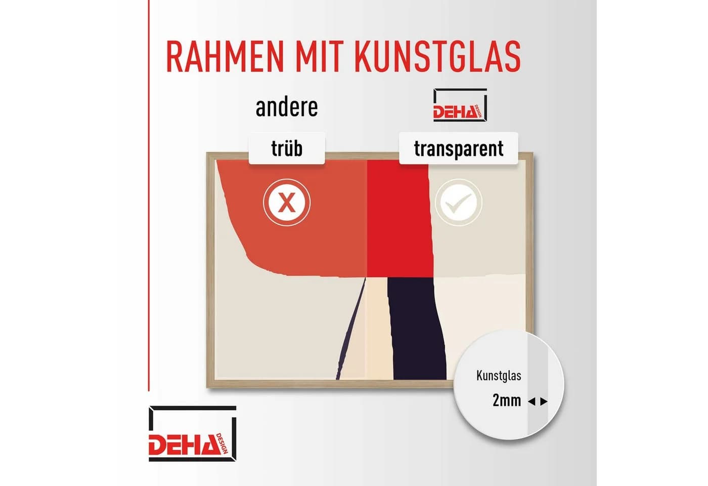 DEHA DESIGN Bilderrahmen Fontana Schwarz Holz (3 St) - Bild 4