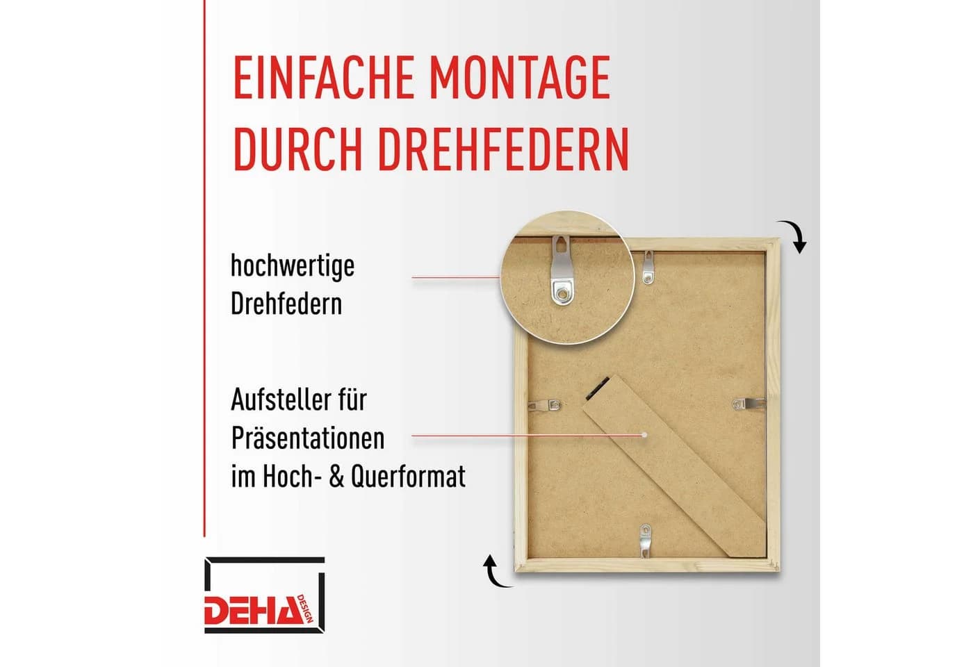 DEHA DESIGN Bilderrahmen Fontana Schwarz Holz (3 St) - Bild 5
