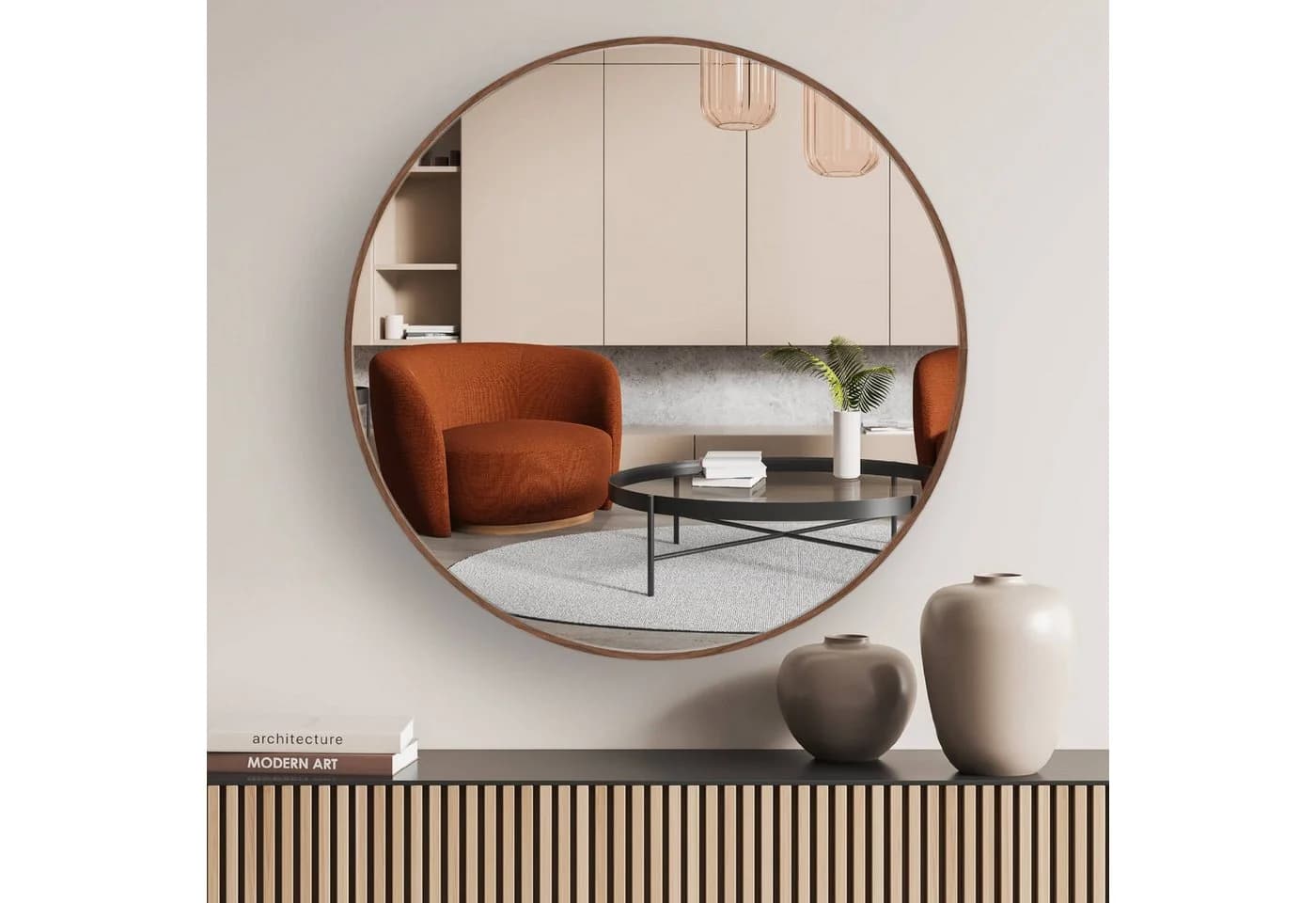 nielsen HOME Wandspiegel Jaron Rundspiegel 60 cm Aluminium - Bild 3