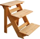 Promadino Blumentreppe klein Honigbraun 3 Ebenen Bild 1
