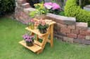 Promadino Blumentreppe klein Honigbraun 3 Ebenen Bild 5