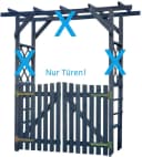 promadino Gartentor für Pergola Ben Kiefer massiv imprägniert Bild 2