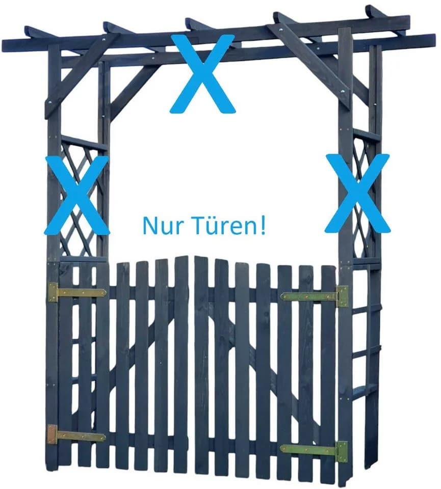 promadino Gartentor für Pergola Ben Kiefer massiv imprägniert - Bild 2