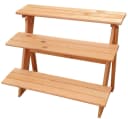 Promadino Blumentreppe Blumenständer Honigbraun Holzwerkstoff Bild 2