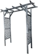 Pergola aus Kiefernholz und Stahl in grau Bild 1