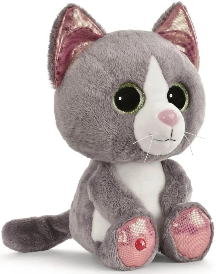 Nici Kuscheltier Glubschis Katze Felinja Grau Beige 25 cm Schlenkerplüsch