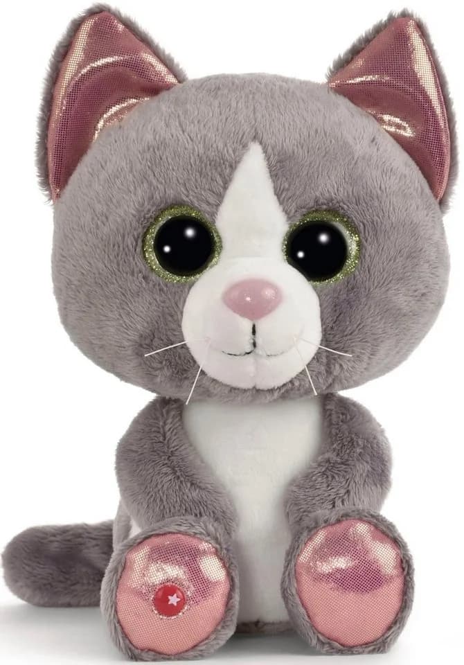 Nici Kuscheltier Glubschis Katze Felinja Grau Beige 25 cm Schlenkerplüsch - Bild 2