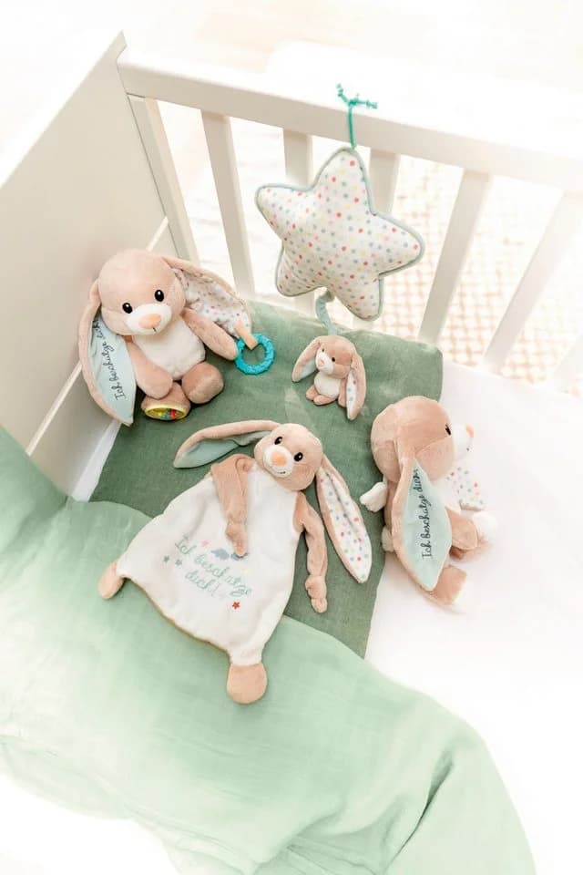 Nici Activity Hase Fjella Kuscheltier mit Beißring und Rassel Beige - Bild 3
