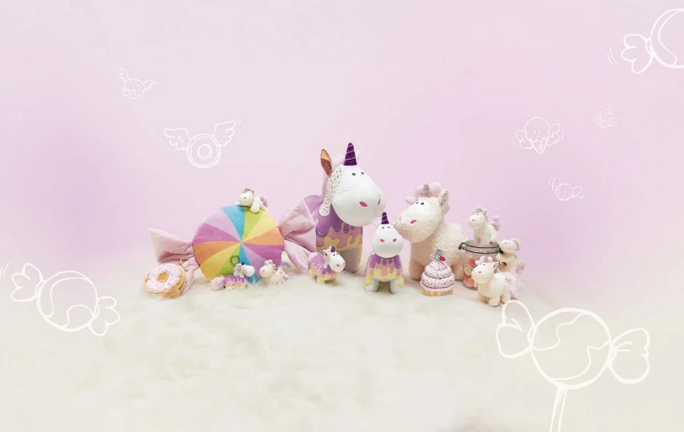 Nici Schlüsselanhänger Einhorn Sweety Rainbow 10 cm Plüsch - Bild 4