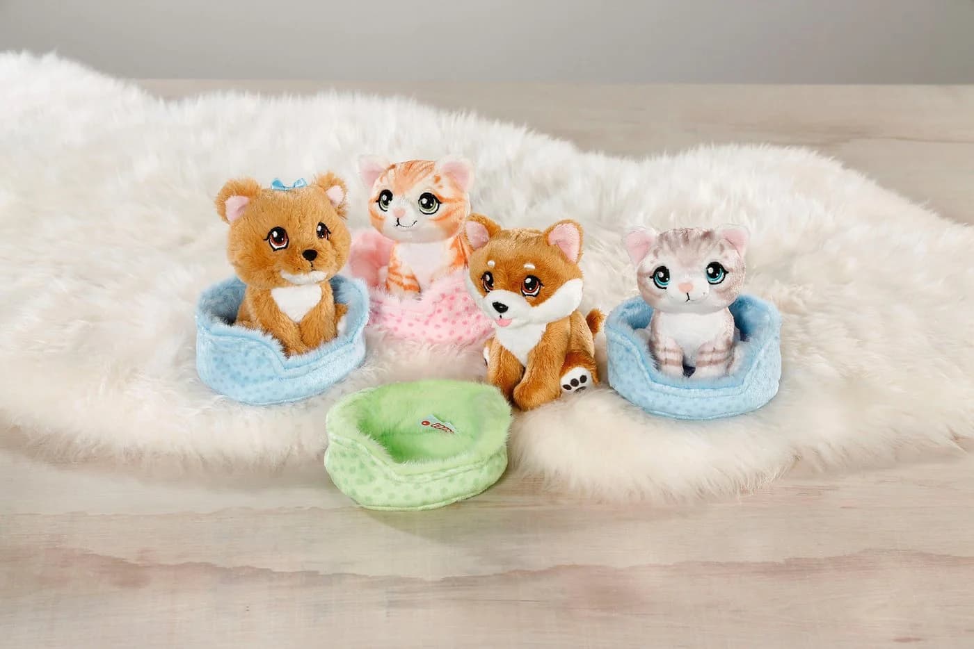Nici Kuscheltier Little Paws Yorkshire Terrier 12 cm mit Körbchen Blau - Bild 4