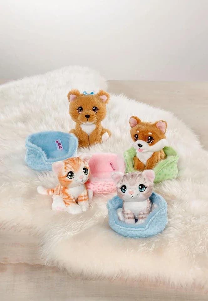 Nici Kuscheltier Little Paws Yorkshire Terrier 12 cm mit Körbchen Blau - Bild 5