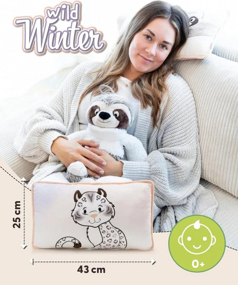 Nici Dekokissen Schneeleopard Eleni Snowbell 43x25cm