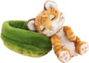 Nici Kuscheltier Sleeping Pets Tiger 12 cm im Körbchen Bild 1