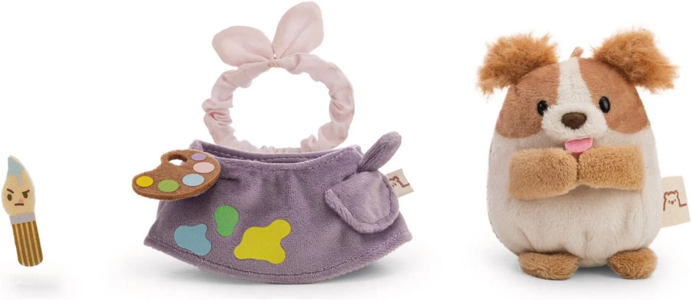 Nici Kuscheltier mymochi Spaniel Brushy 8 cm Maler-Outfit - Bild 4