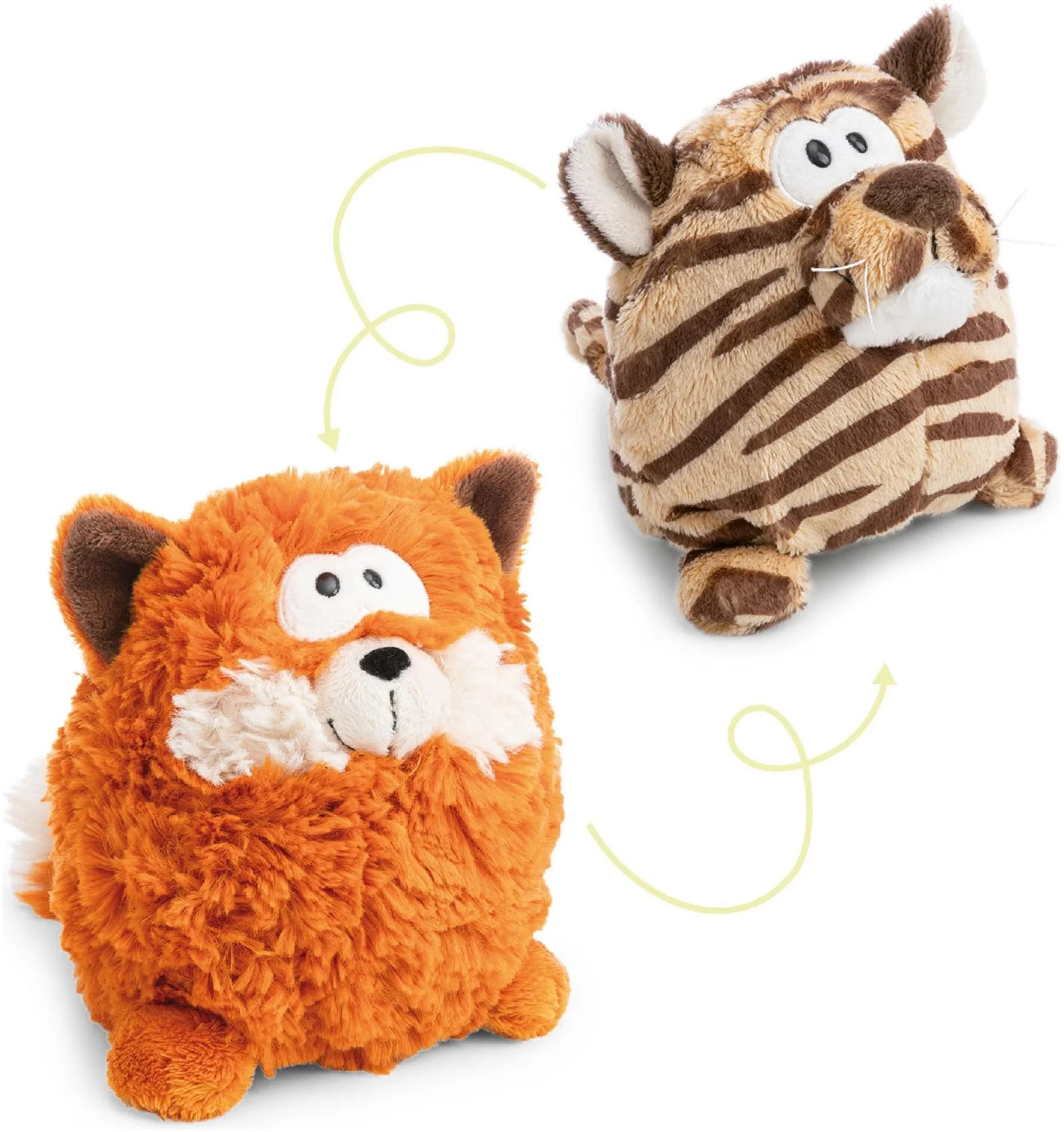 NICI Kuscheltier Fuchs mit Wendefunktion Orange Let Me Out