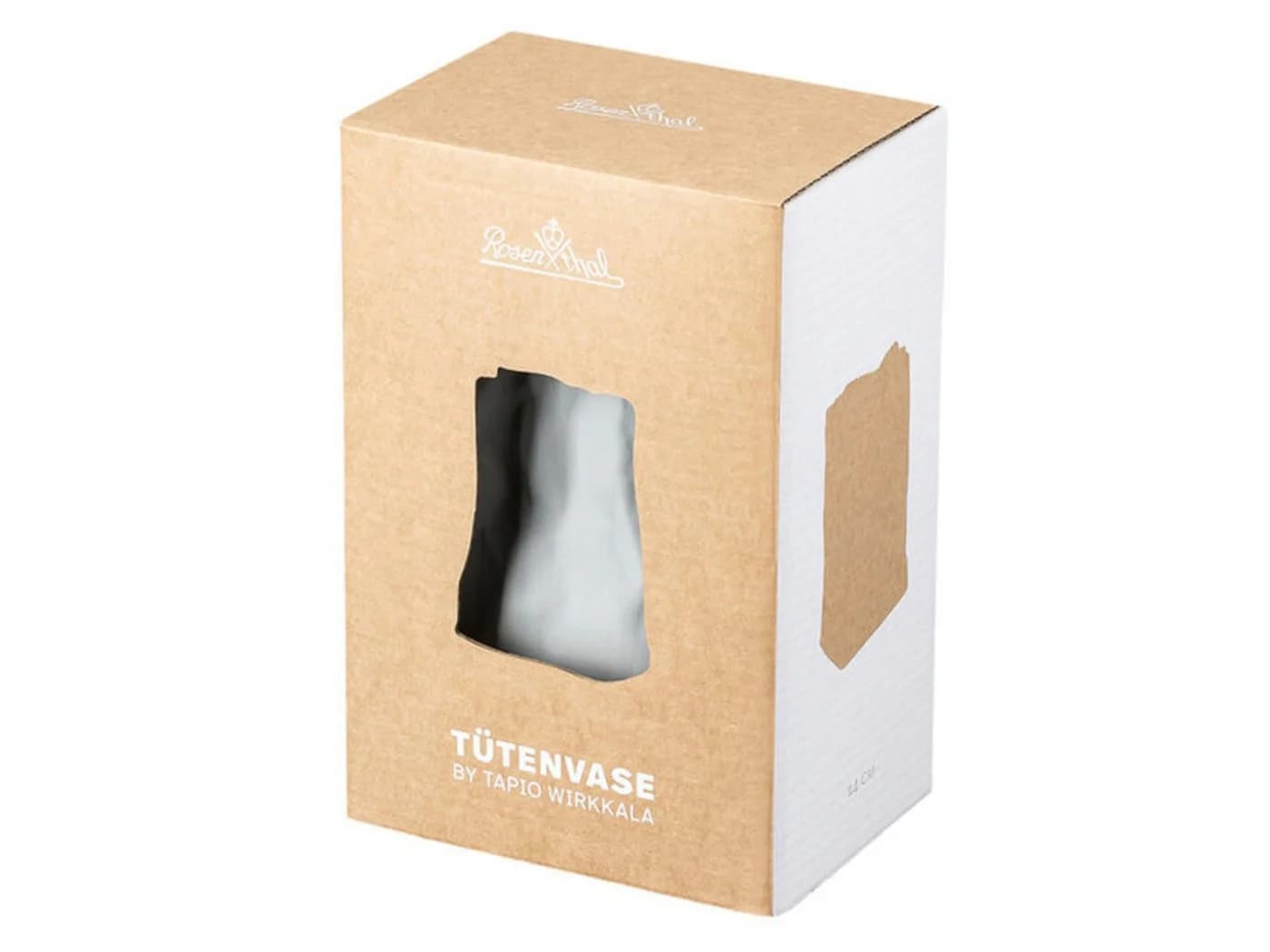 Rosenthal Tütenvase Do not litter weiß matt 14 cm