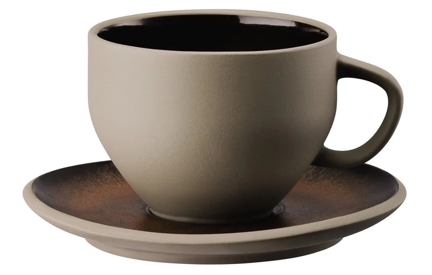 Rosenthal Tasse Junto Bronze Kombitasse mit Untertasse Steinzeug - Bild 2