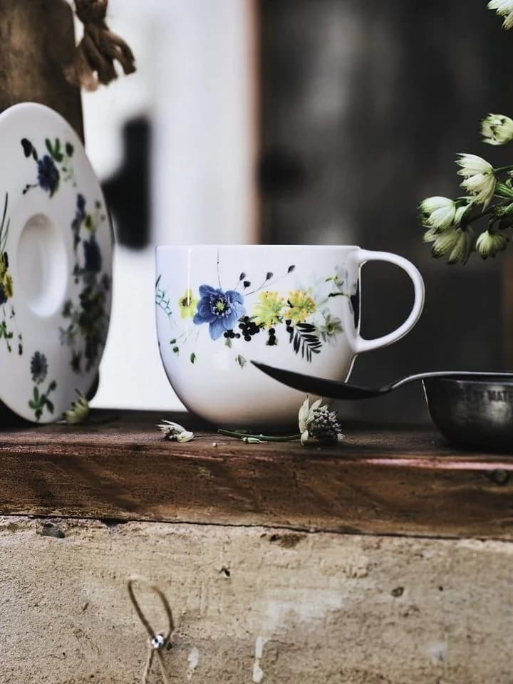 Rosenthal Tasse Brillance Fleurs des Alpes Kaffee-Obertasse 0,2 l Bone China - Bild 3