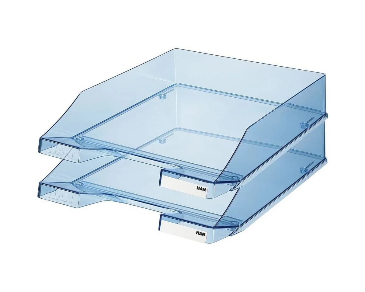 HAN Briefablage 1026 Blau Transparent mit Beschriftungsfläche