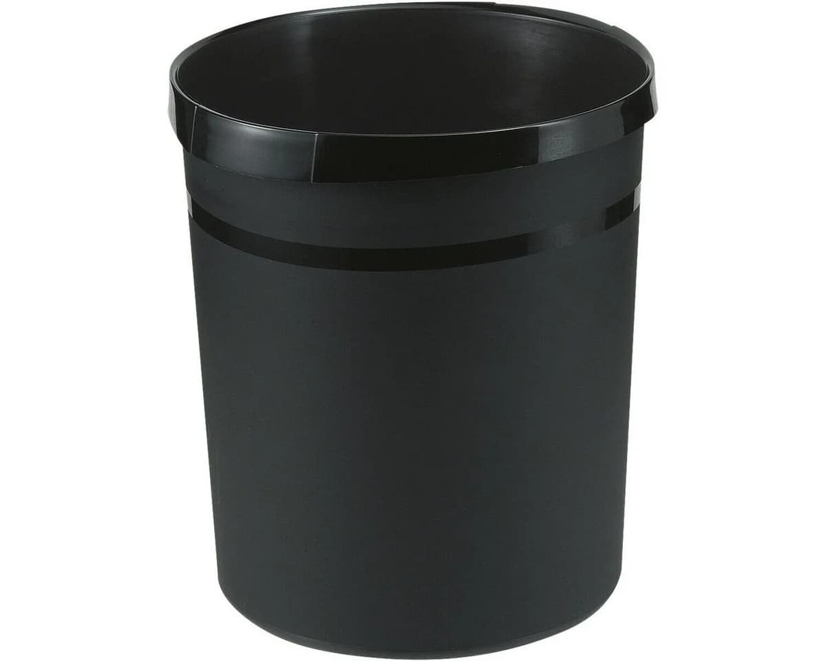 HAN Papierkorb Grip Schwarz 18 Liter mit Griffrand - Bild 2