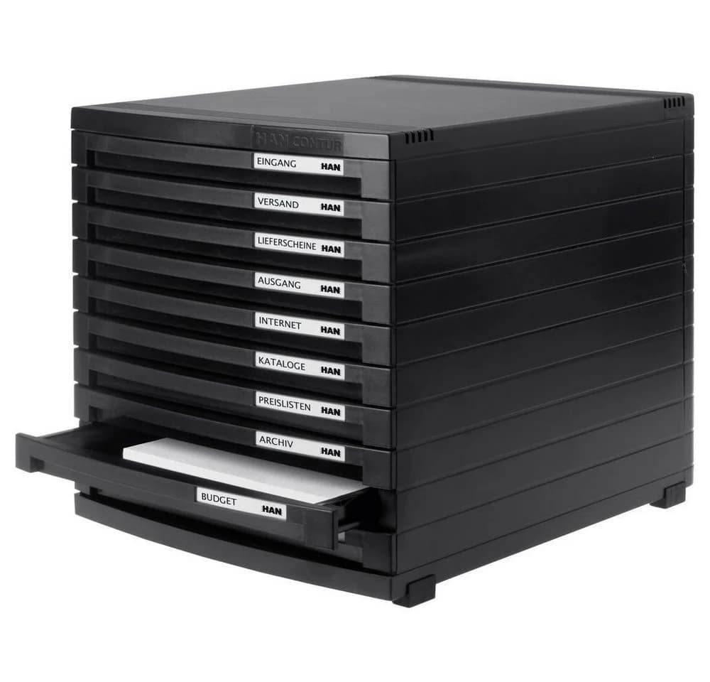 HAN Schubladenbox CONTUR 10 Schubladen Schwarz