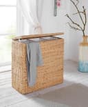 Wäschesortierer LOCKER, beige (natur), Binsengeflecht, Wäschesammler, geflochtene Binse, Höhe 64 cm Bild 5