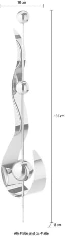 LOCKER Gartenstecker silber Edelstahl Dekofigur Bild 1