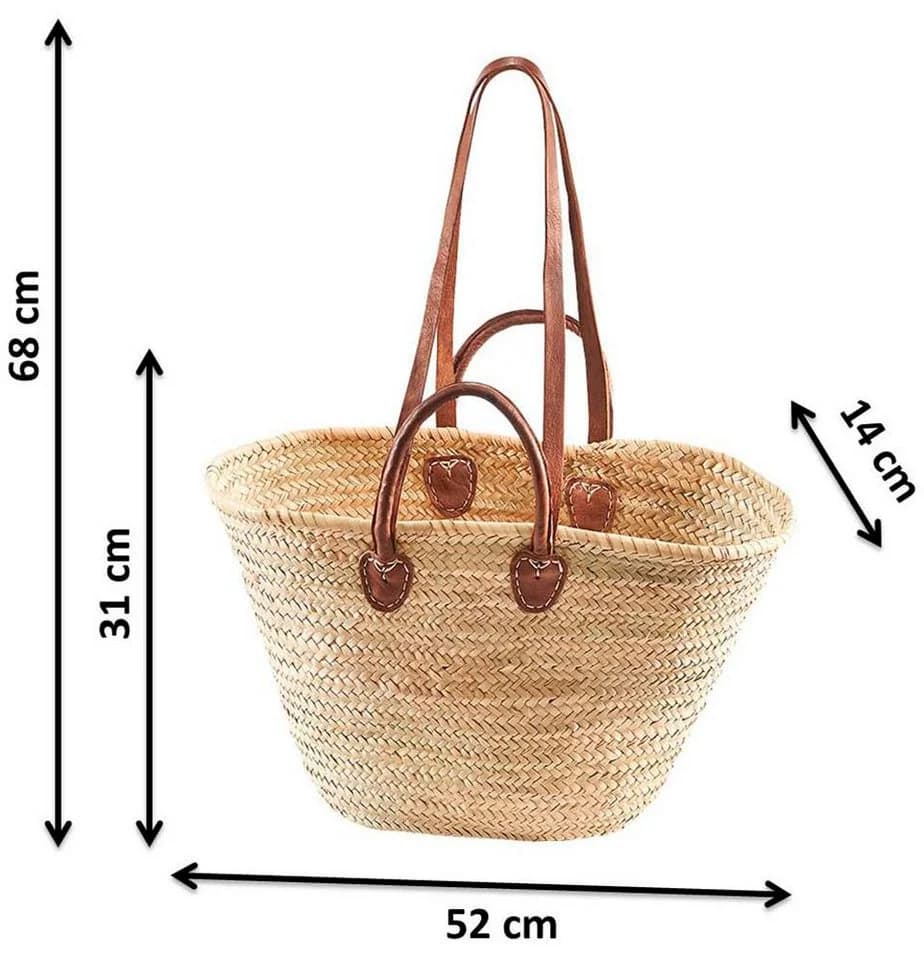 LOCKER Aufbewahrungskorb Strandtasche Boho Palmblatt Beige - Bild 5