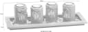 LOCKER Dekoschale Grau mit Kerzenhaltern Shabby Look Bild 1