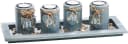 LOCKER Dekoschale Grau mit Kerzenhaltern Shabby Look Bild 2