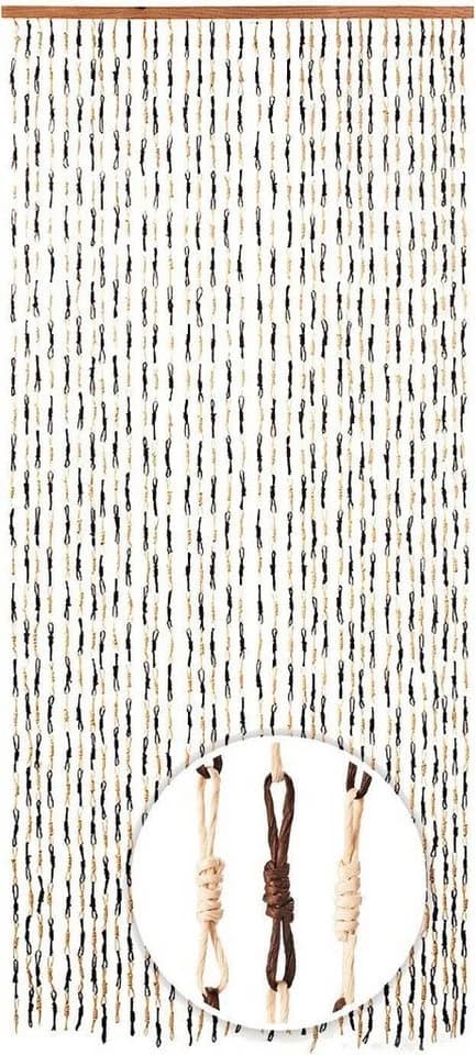 LOCKER Türvorhang KNOTS Braun 36 Stränge Papier